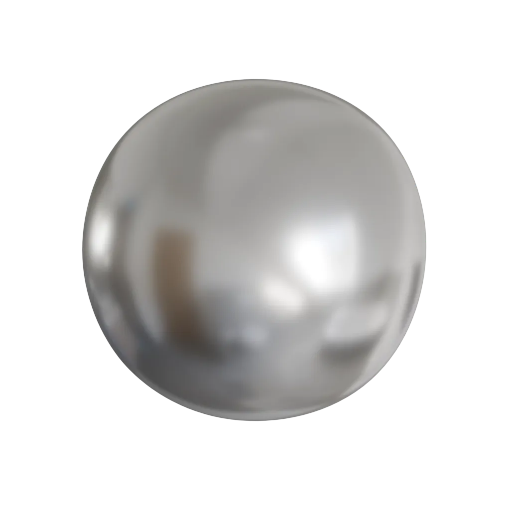 3D image of alluminium like flatten sphere with defracted reflection in it of the room with wooden door source of light as a window